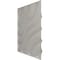 Ekena Millwork 19 5/8in. W x 19 5/8in. H Modern Wave EnduraWall Decorative 3D Wall Panel Covers 2.67 Sq. Ft. WP20X20MWGBW - alternate 3